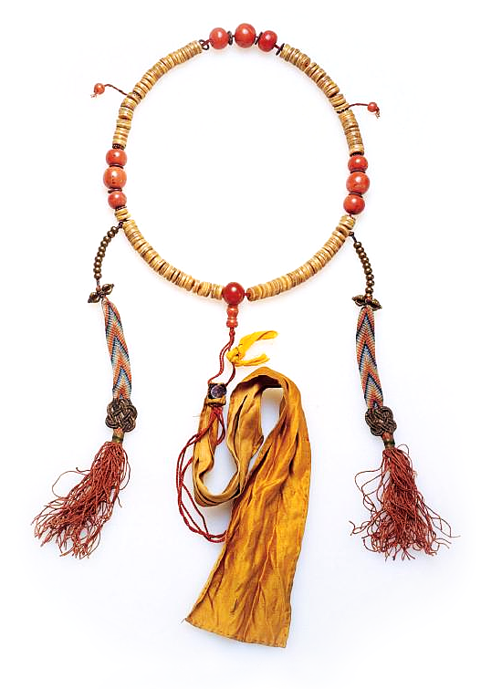 Buddhist mala made from the bones of a lama (holy man)