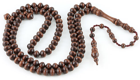 Islamic subha strung with 99 Turkish rosewood beads